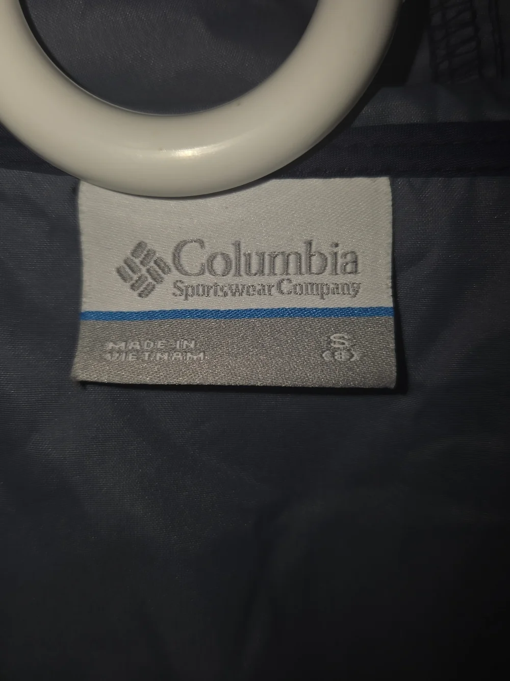 Columbia Blue Two-Tone Hooded Rain Jacket for Kids